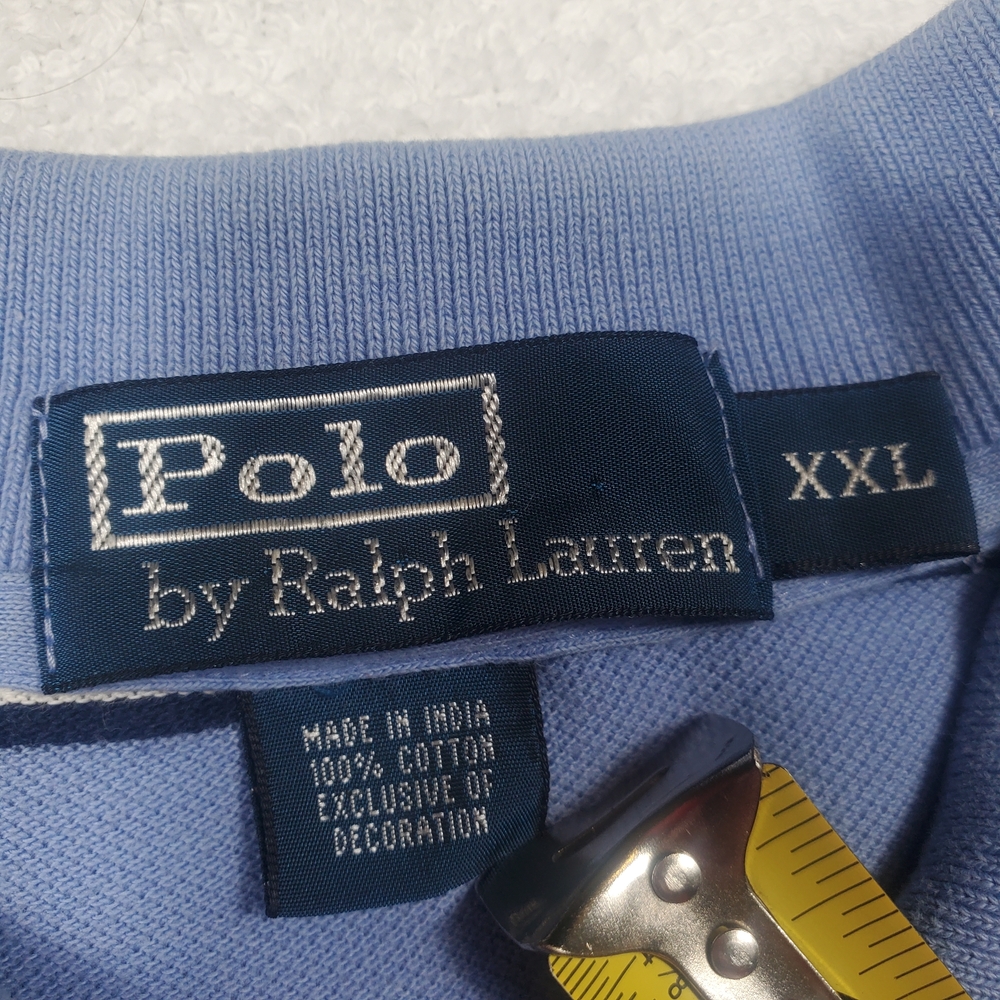 Polo Ralph Lauren Mens 2XL Polo Shirt Blue Stripe Short Sleeve Cotton Pony XXL - Picture 3 of 9